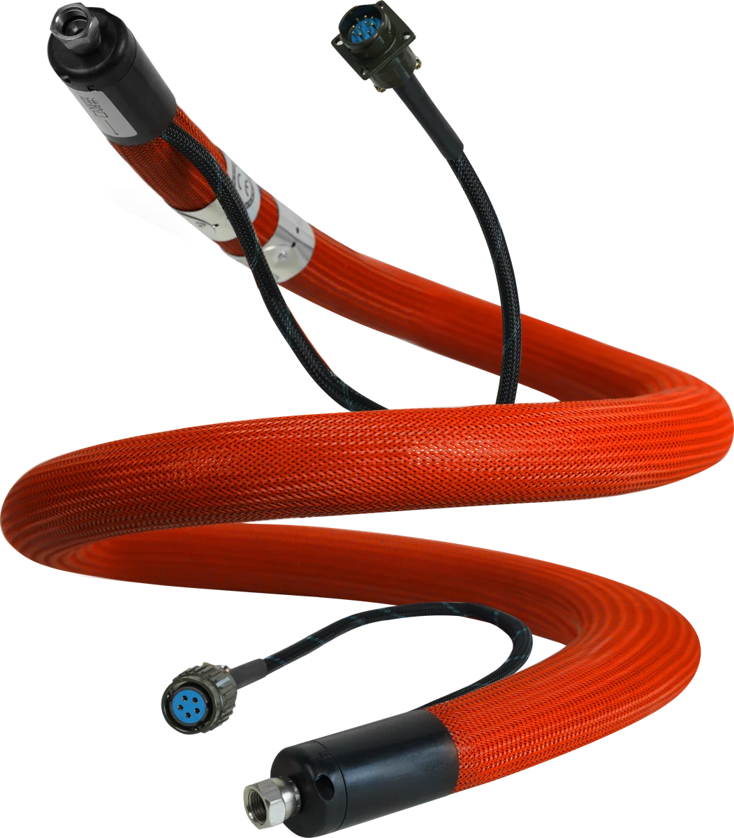 Braided hose with circular connectors