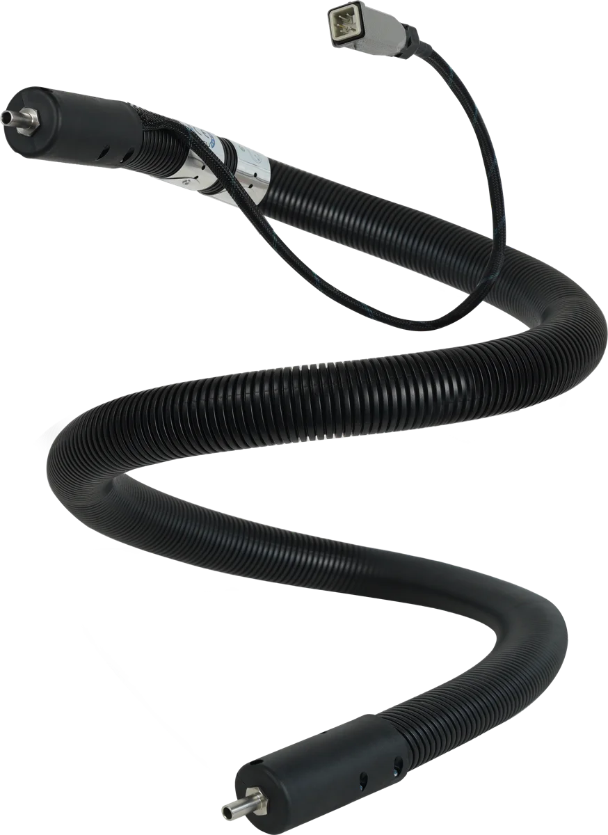 Corrugated heated hose