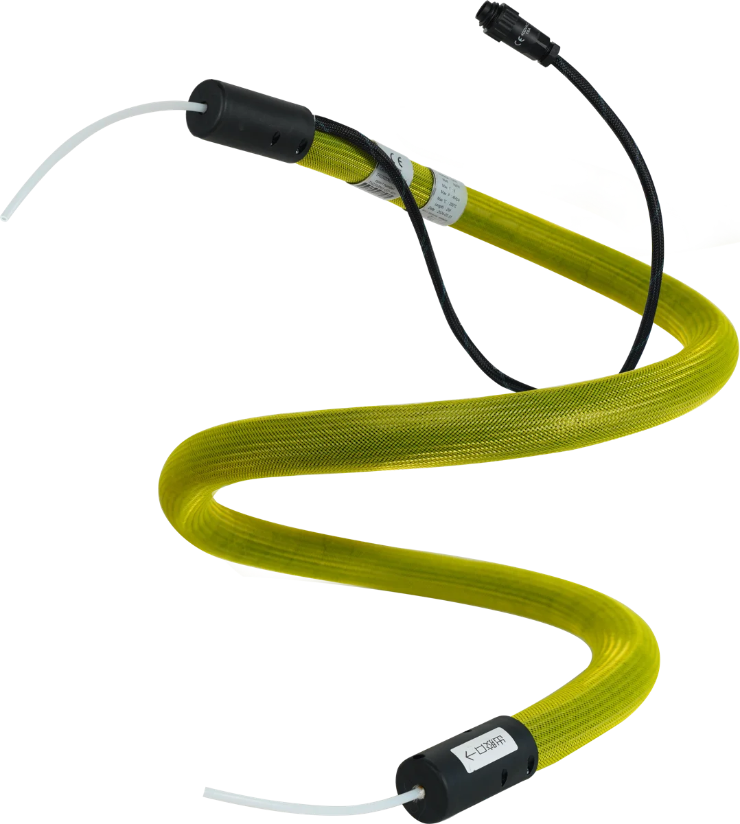 Braided hose with extended tube ends
