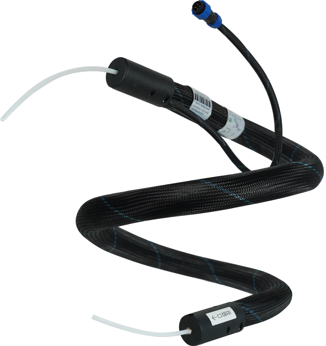 Braided hose with tube extensions